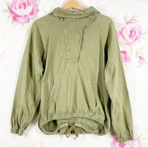 Obey Embroidered Army Green Hooded Utility Pullover Jacket S